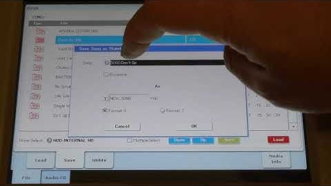 Korg Kronos Tutorial: Save a song file (.SNG) as a standard MIDI file (.MID)