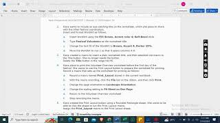 New Perspectives Excel 2019 Module 12: SAM Project 1b Piedmont Riverfront Festival #newperspectives screenshot 1