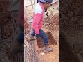 Pouring cast cement into the hole to make a strong foundation #youtubeshorts #automobile