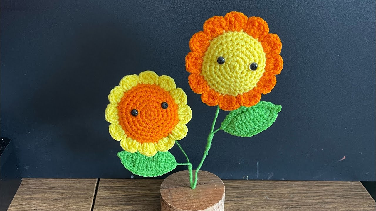 Flor girasol 🌻 un detalle para toda ocasión paso a paso 🥰🧶