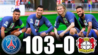 FIFA 23 | RONALDO, MESSI, MBAPPE, NEYMAR, ALLSTARS | PSG 103-0 LEVERKUSEN | UEFA EUROPA LEAGUE IN 4K