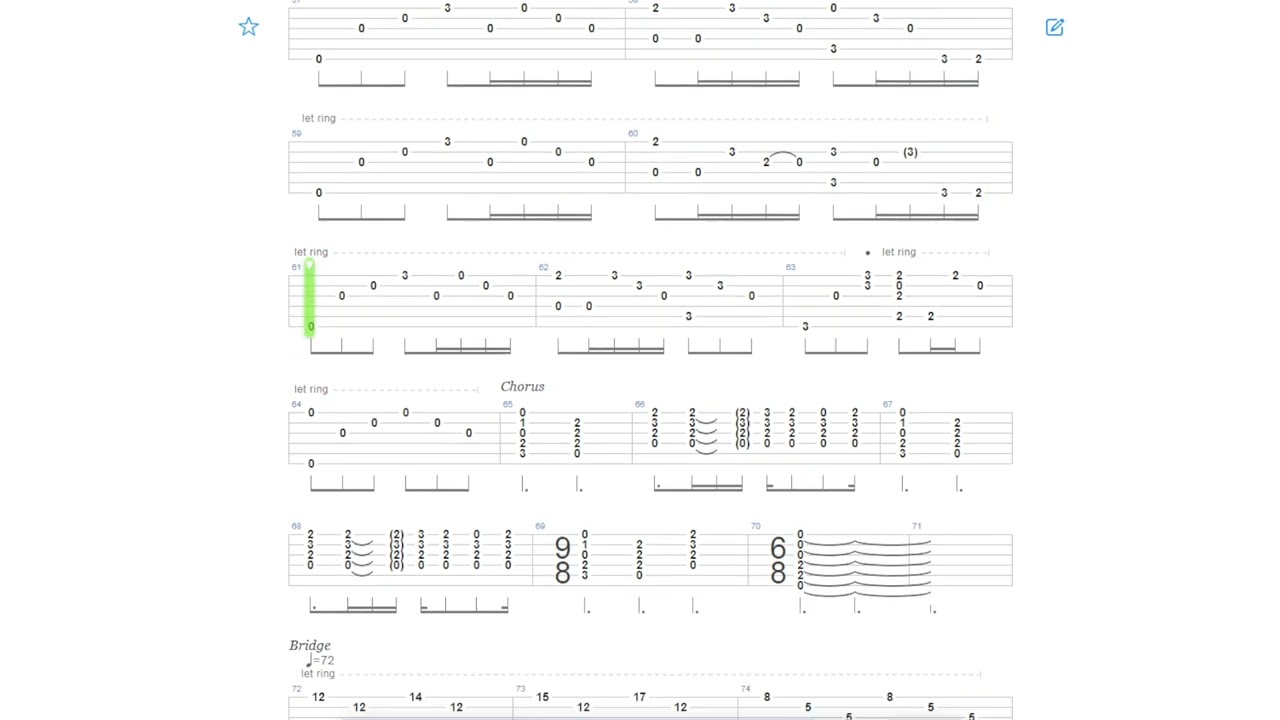 Metallica - Nothing Else Matters James Hetfield Clean   Electric Guitar Tab