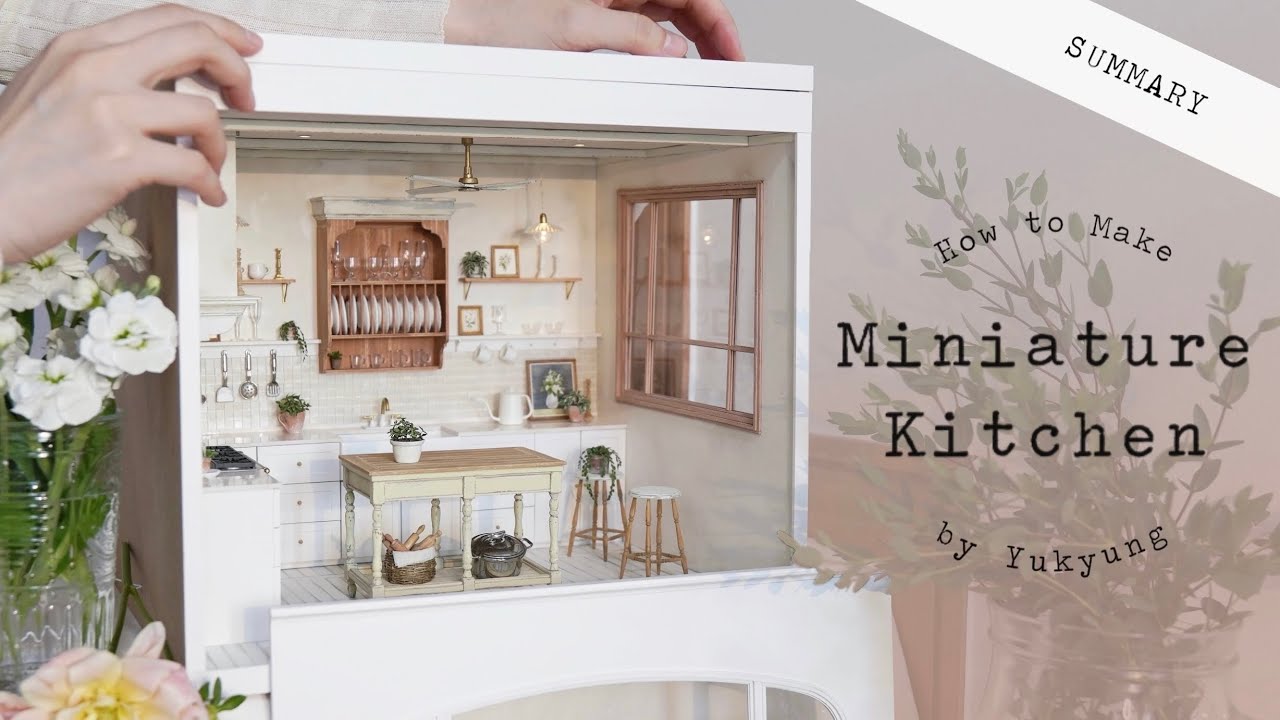 미니어처 키친 | How to Make a Beautiful Miniature Kitchen | 5 Minutes Summary ...