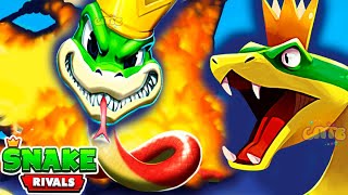 ПРИКЛЮЧЕНИЯ СНЭЙК РИВАЛС #1 игра Черный змей SNAKE RIVALS веселые приключения летсплей как Slitherio screenshot 3