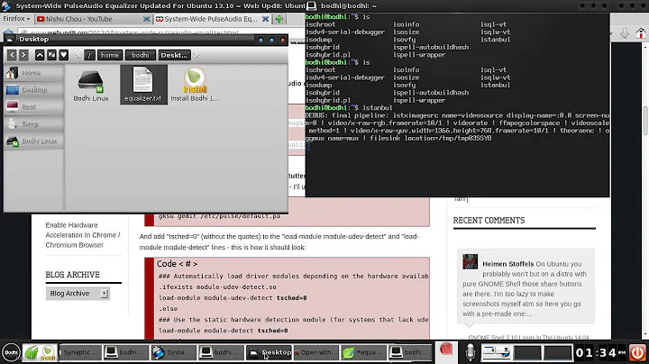 Equalizer on Bodhi LINUX 2.4 and Different Ubuntu based linux