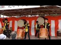 小学生和太鼓クラブの演奏　真岡市の童太鼓　市貝芝さくら祭り