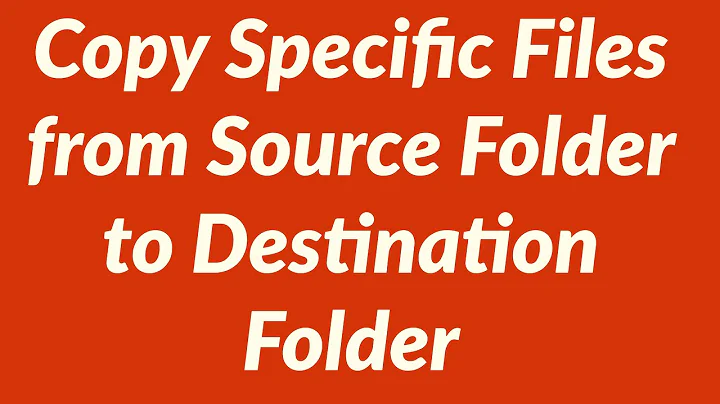 Copy Specific Files or All Files from Source Folder to Destination Folder with VBA