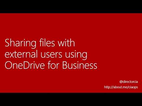 Sharing files with external users using OneDrive for Business