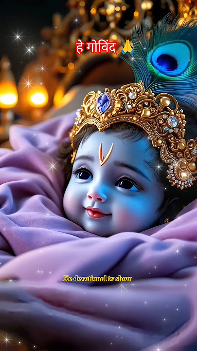 Shree Krishna Govind Hare Murari। Radhe Radhe 🙏#krishna #song #cute #shortvideo