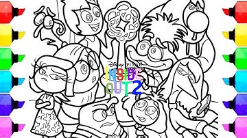 Inside Out 2 New Coloring Pages How to color All Main Bosses from movie Inside Out 2-NCS music