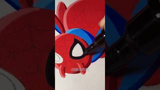 I Turned Spiderman Into an Actual SPIDER with Posca Markers! #shorts
