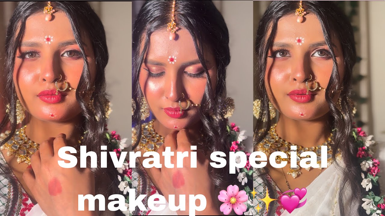 Shivratri Special Festive Makeup Tutorial | Easy & Elegant Look🕉️💞✨🌸 #BeginnerFriendly #makeup 
