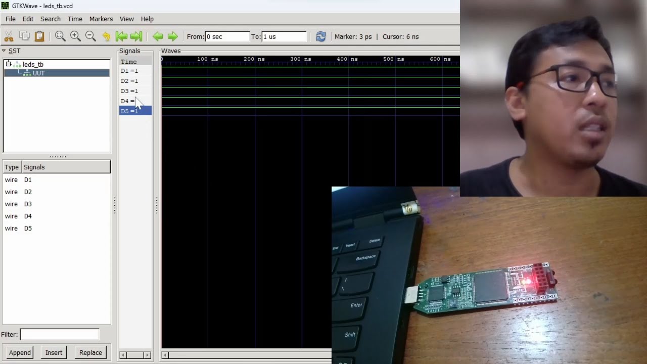 Memulai FPGA ICEstick dengan Apio - YouTube