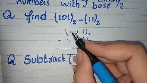 Subtraction of Binary Numbers, Subtraction of Binary Numbers in Urdu with Base 2