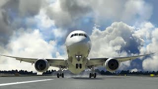 MSFS Boeing 787 -10 Dreamliner descent &amp; landing Singapore Changi International: Singapore Airlines