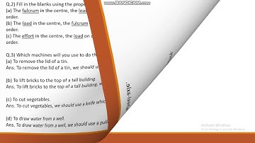 Std 6th 12. Simple Machines science textbook questions and answers