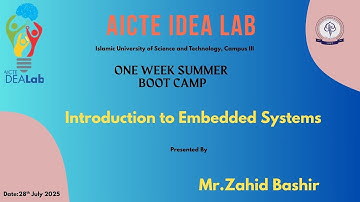 AICTE IDEA Lab IUST One Week Summer Boot Camp