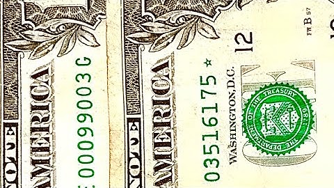 Star notes fancy serial numbers looking through $100 stack