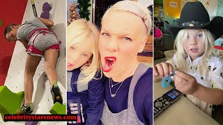 Pink's Son and Daughter Willow Sage \& Jameson Moon Look Like Now (Video) - 2021