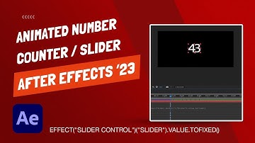 How To Create an Animated Number Counter or Timer - After Effects 2023