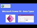 Microsoft Power FX - Data Types