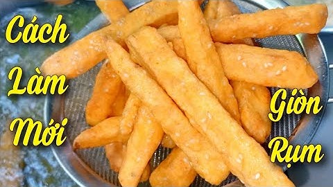 KHOAI LANG CHIÊN/ Cách Làm KHOAI LANG CHIÊN Giòn Rụm thơm ngon cực kì dễ làm.