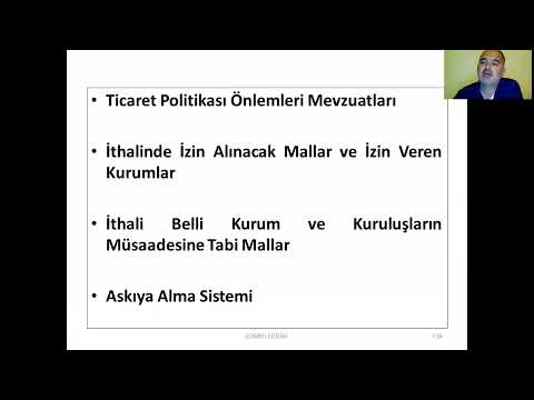 İTHALAT MEVZUATINA 1.BÖLÜM- ŞÜKRÜ KIZILKURT- ONLINE DERS-