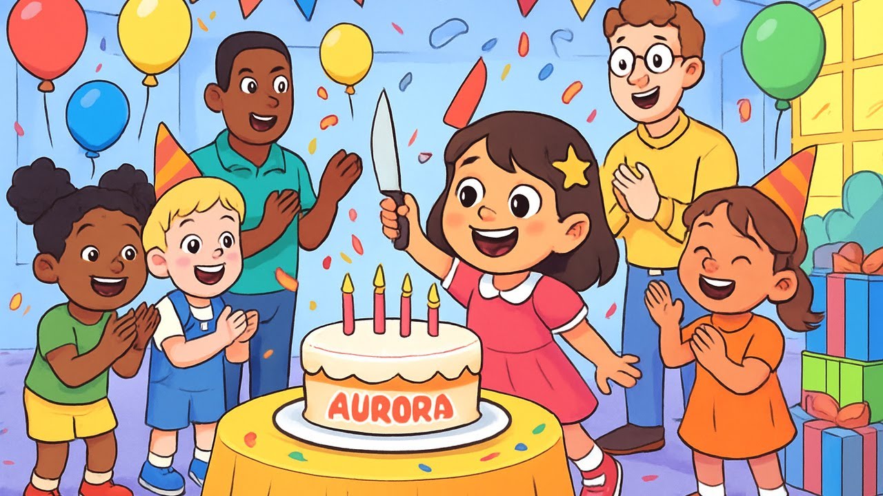 Tanti Auguri Aurora! 🎂 Canzone di Buon Compleanno Personalizzata