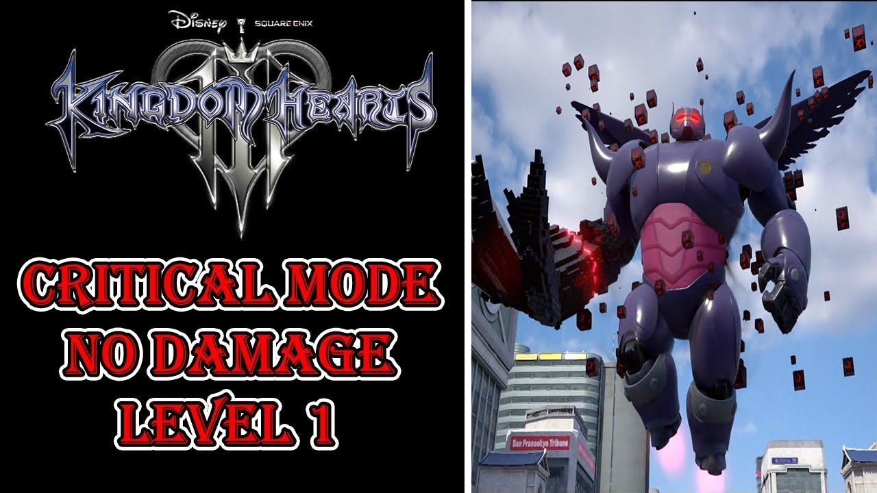 Kingdom Hearts 3 - Dark Baymax Boss Fight - Critical Mode No Damage Level 1 - YouTube