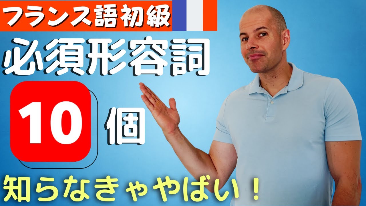 【フランス語】初級　必須形容詞　10個　当然、日常会話でよく出てくる！