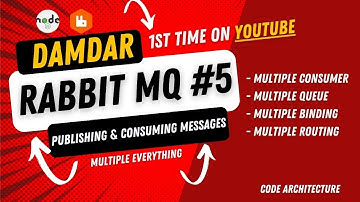 RabbitMQ with Nodejs #5 | Implementing multiple Consumer, Exchange, Binding & Routing key | Advance