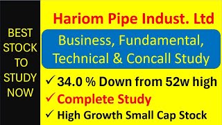 BEST STOCK TO STUDY NOW | Hariom Pipe Industries Ltd | Business, Fundamental and Technical Analysis screenshot 4