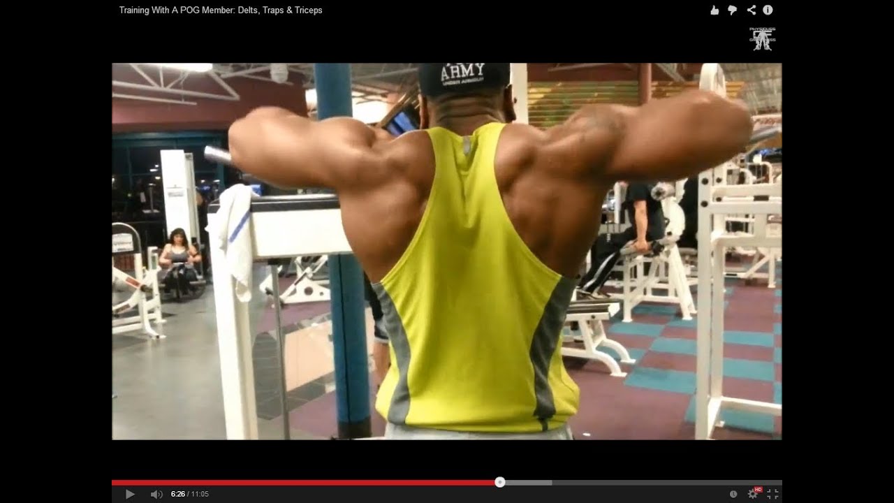 Training With A POG Member Delts, Traps & Triceps YouTube
