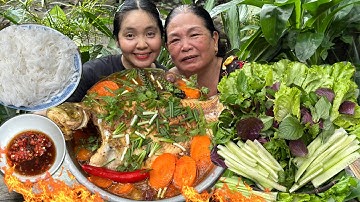 Làm Cá Tai Tượng Hấp Cuốn Bánh Tráng Ăn Cùng Mẹ Tại Nhà Chồi Huỳnh Như Vlogs