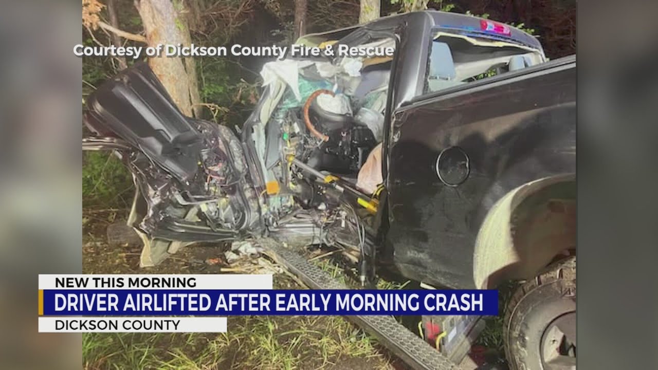 Driver injured after crashing into tree - YouTube