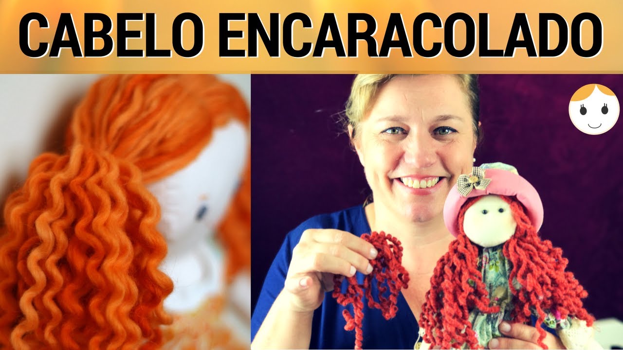 COMO ENCARACOLAR CABELO DE LÃ PARA BONECA DE PANO | DRICA TV