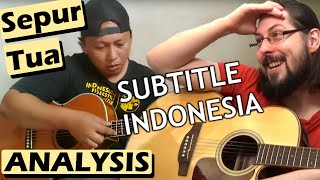 Sepur Tua Reaction Alip Bata Subtitle Indonesia | Guitar Tutor Reacts & Lesson
