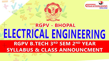 Electrical Engineering (EE) RGPV B.Tech 3rd Sem 2nd Year Syllabus | RGPV EE B.Tech 3rd Sem Syllabus