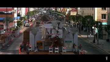 Speed train crash scene with added sfx