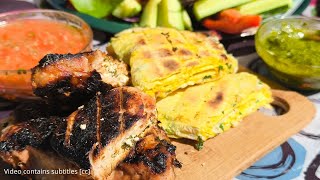 JUICY PORK STEAK RECIPE ON COALS! PERFECT GRILLED PORK WITH LAVASH GRILLED CHEESE FOR A PICNIC! 😋