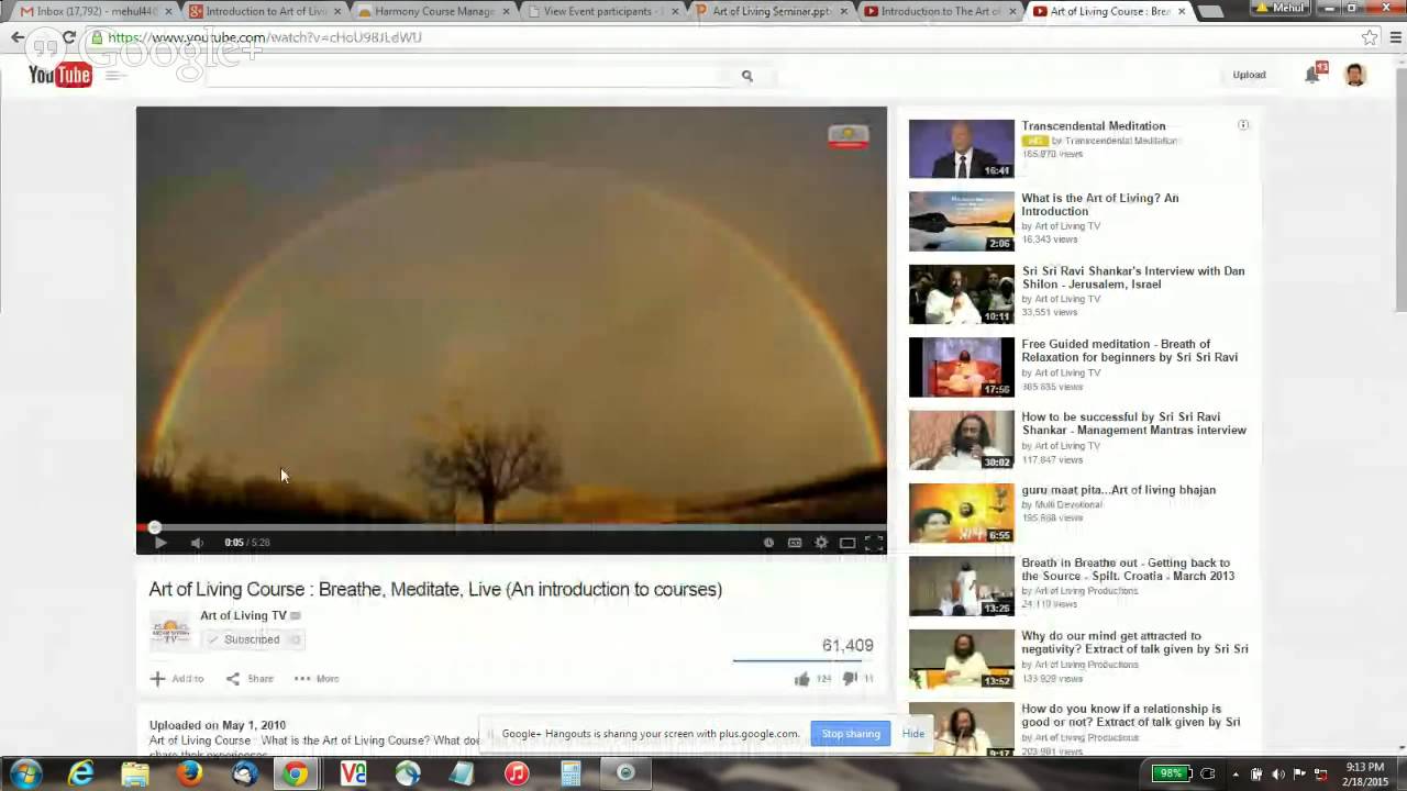 introduction to art of living happiness course youtube