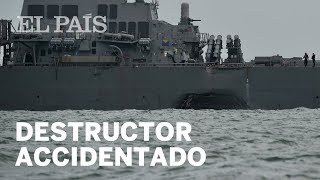 Chocan un destructor de EE UU y un carguero | Internacional