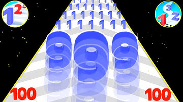 Satisfying Game 🧮Number Master run and merge vs number stack 2048 Gameplay New update level #11