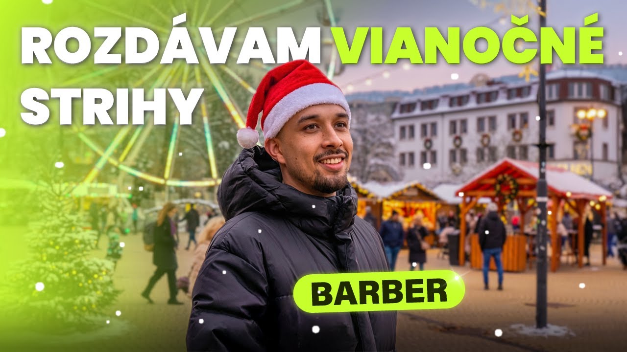 Daroval som ľuďom na ulici vianočný strih zadarmo🎄✂️