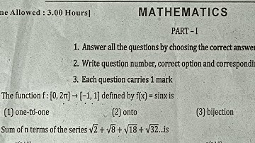 11th MATHEMATICS #ORIGINAL QUESTION PAPER #SECOND REVISION