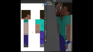 Creating minecraft steve in blender #blender #shorts #minecraft