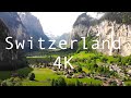 Flying over Lauterbrunnen, Switzerland 4K