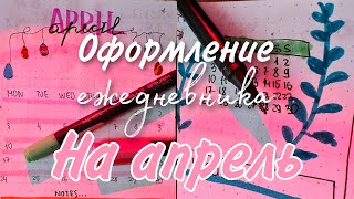 ОФОРМЛЕНИЕ ПЛАНЕРА НА АПРЕЛЬ / эстетичное оформление