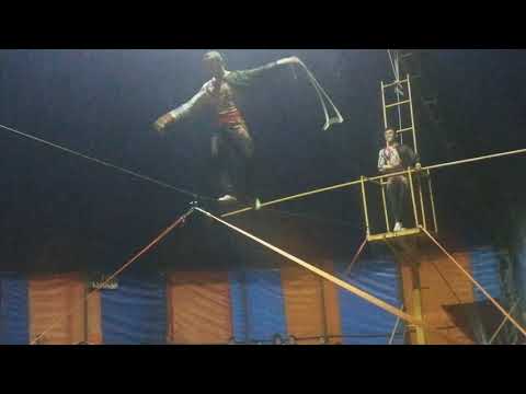 shapito - Chapiteau circus. Walk on the rope