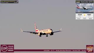 AAL3251 2nd Attempt at a Gusty KRNO Landing, Diverts to SMF AAL3251 2nd Attempt at a Gusty KRNO Landing, Diverts to SMF